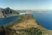burned area on Sentinel and view of Chapman's Peak