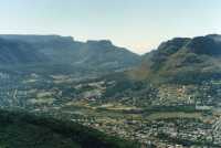 Hout Bay valley from Karbonkelberg towards Table Mountain