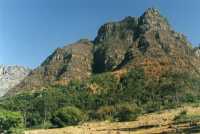 Devil's Peak burned area from Rhodes Memorial