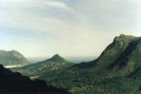 Upper Hout Bay valley and Little Lion's Head from Constantia Nek