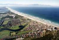 Muizenberg and False Bay from mountaintop