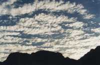 alto-cumulus clouds over Table Mountain