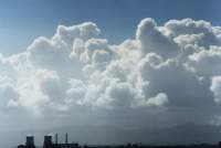 cumulonimbus behind power station