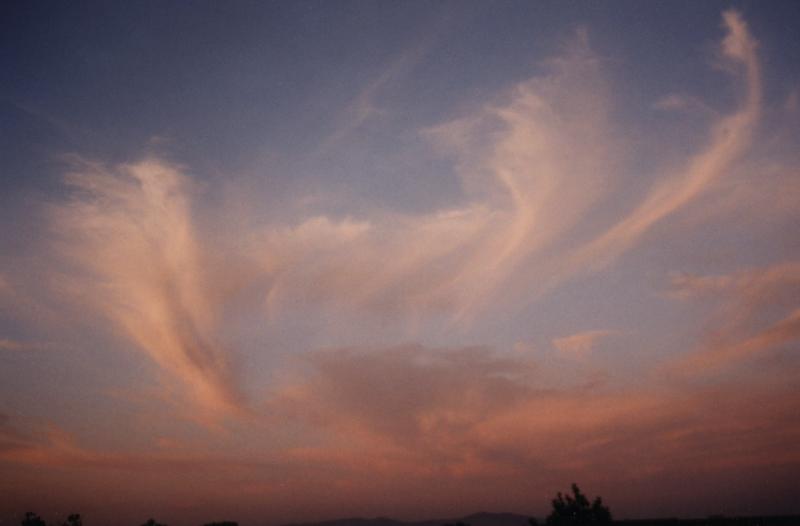 sunset on spectacular cirrus clouds