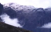 snow peaks above Du Toits Kloof pass
