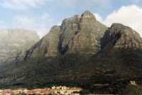 Table Mountain and Devil's Peak with snow dusting from Rondebosch