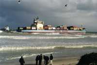 ship aground from Sunset Beach