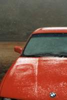 car with snow flakes at Du Toit's Kloof Pass