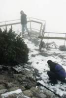Table Mountain summit snowfight