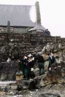 snowfight and restaurant on summit of Table Mountain