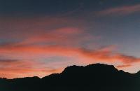 sunset on cirrus over Table Mountain