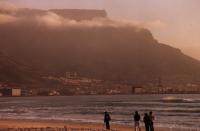 close-up of Table Mountain from Milenerton Beach