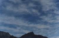 cirrus tangles over Table Mountain and Devil's Peak