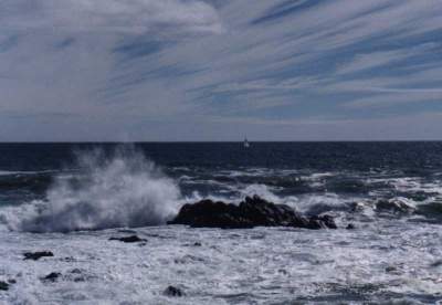 incoming storm over sea
