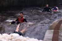 rafting in flooded Liesbeeck river