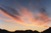 pale sunset on cirrus
