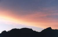 pale sunset over Table Mountain