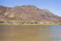 Burned areas of Steenberg Peak from Zandvlei