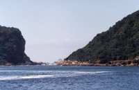 island seen from between the heads