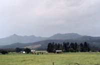 farmland north of Knysna with gloomy sky