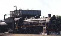 steam engine coaling and watering at Knysna