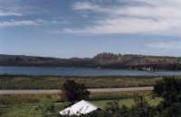 lake near Sedgefield with clouds