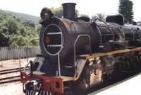 closeup of steam engine at Wilderness station