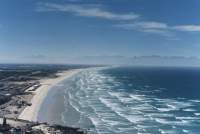 Muizenberg and False Bay with waves from Boyes Drive