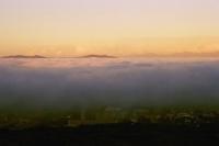 fog layer at sunset from Rhodes Memorial