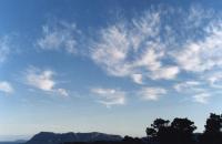 fluffy cirrus over Muizenberg Mountain