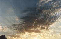 alto cumulus with shadows at dusk