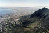 view of City Bowl and Devil's Peak from Table Mountain