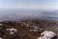 Southern Suburbs and False Bay from Table Mountain