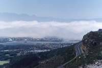 fog over Zandvlei from Ou Kaapse Weg