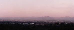 late afternoon view over Northern Suburbs from Kirstenbosch
