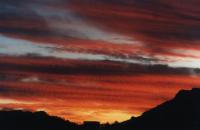 sunset on cirrus over Constantia Nek