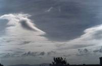 wind sheared cloud layers over Tygerberg Hills