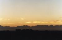 sunrise on patches of cirrus over Hottentots Holland