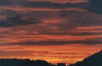 sunset over Constantia Nek