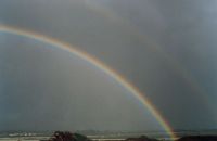 bright double rainbow