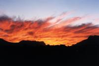 sunset on cirrus over Contantia Nek