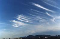 cirrus streaks over Muizenberg Mountain