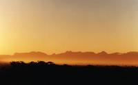 orange colours at dawn over Cape Flats