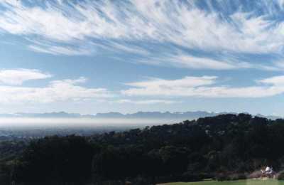 cirrus over Cape Flats and Hottentots Holland from Kirstenbosch