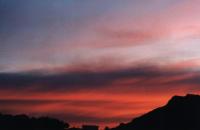sunset on cirrus over Constantia Nek