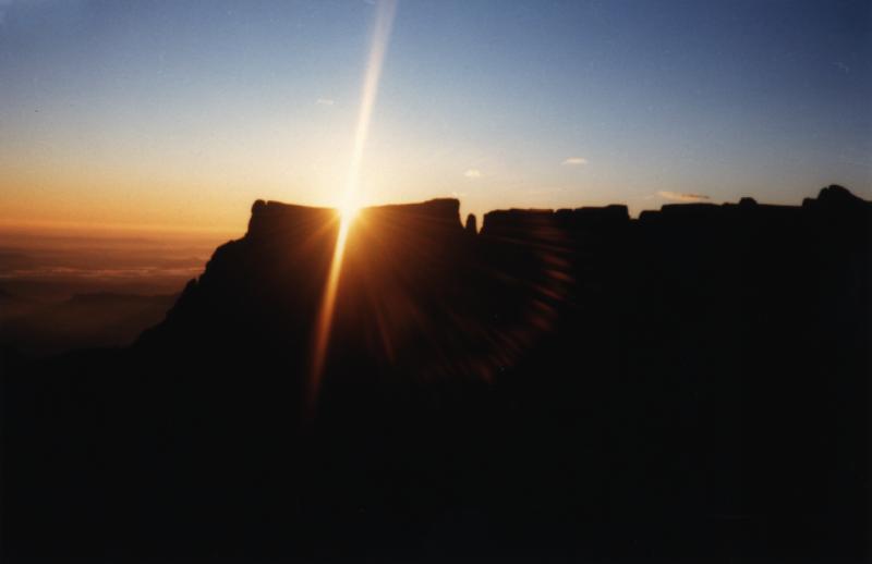 sunrise over Drakensberg Mountains