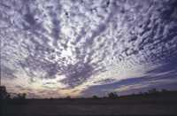 alto-cumulus spectacle at dusk in Kalahari Desert