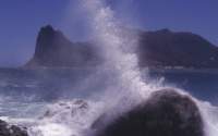 Sentinel from Hout Bay with waves