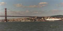 QE2 in Lisbon harbour