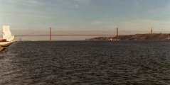 wide angle of Lisbon Bridge